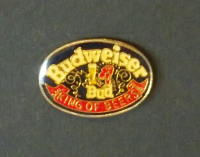 VINTAGE COLLECTIBLE OVAL BUDWEISER LAPEL PIN  /Enamel on Brass Base  **NEW**