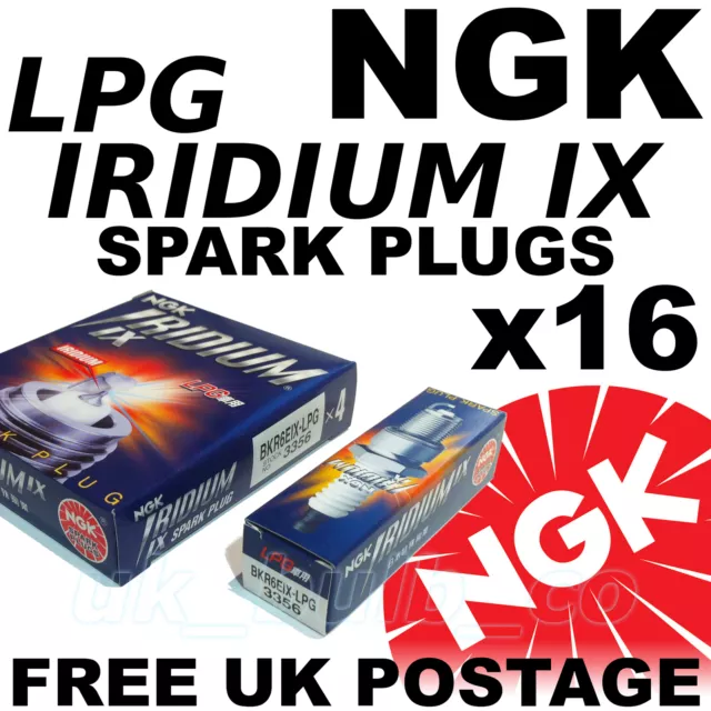 16x NGK IRIDIUM LPG SPARK PLUGS MERCEDES CL500 5.0 lt 215 Series V8 00 > No3356