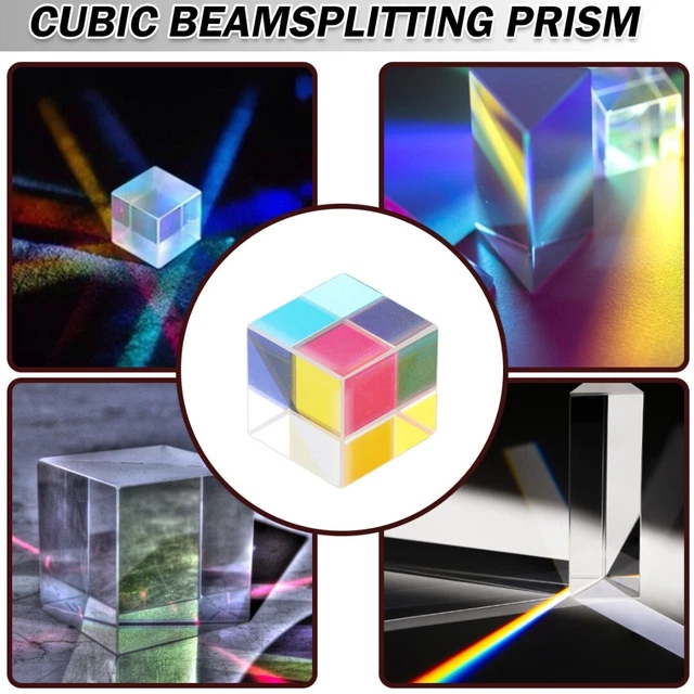 15mm Cube Prism Cubic Beam Light Splitter Defective Cross Optical Glass L