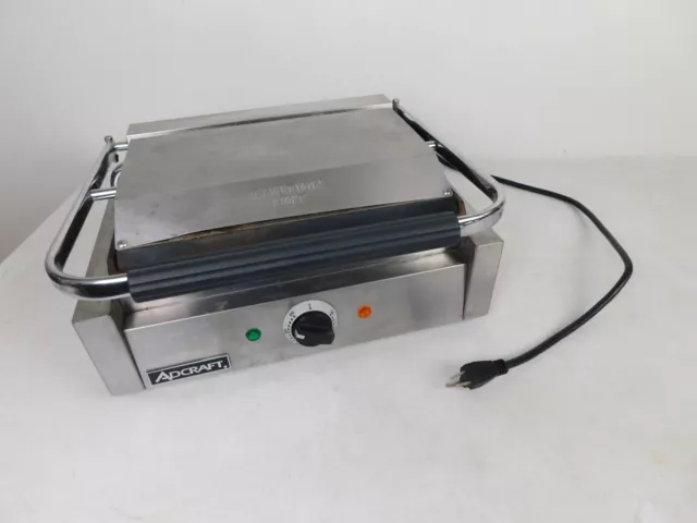 VTG Adcraft SG-811E COMMERCIAL Panini Grill Stainless Steel 1750-Watts 120v HOT!