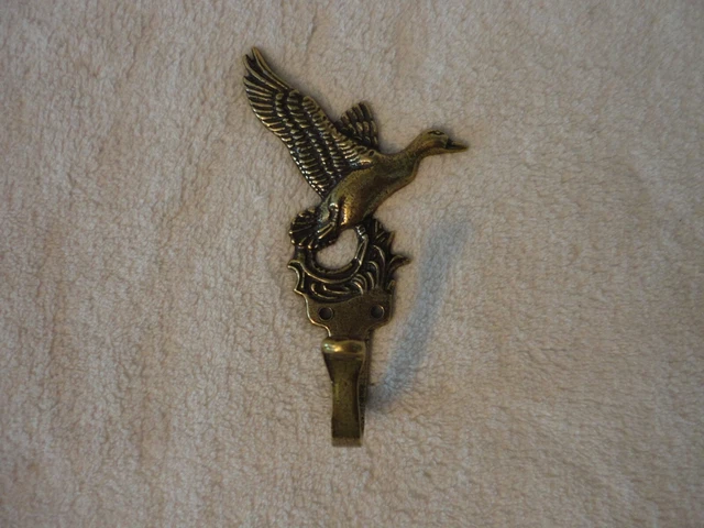 Coat Hat Hook Brass flying Duck Single Hook