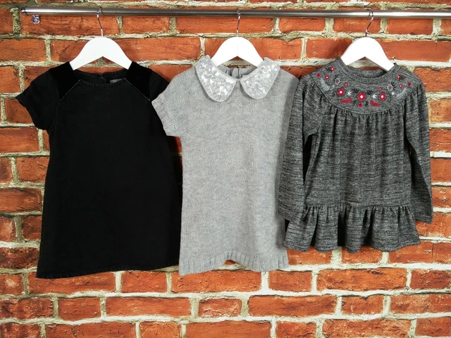 Girls Bundle Age 3-4 Years Next Yd Rococo Jumper Dress Denim Sequin Plain 104Cm