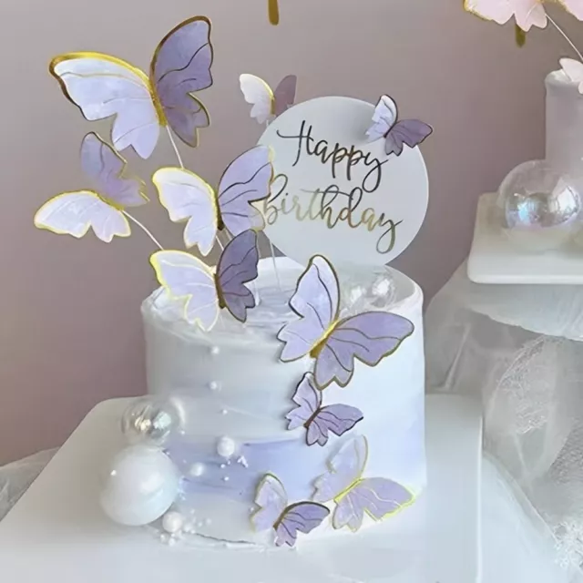 Papillons de lavande Gâteau de papillon 3D  Anniversaire Enfants Anniversaire