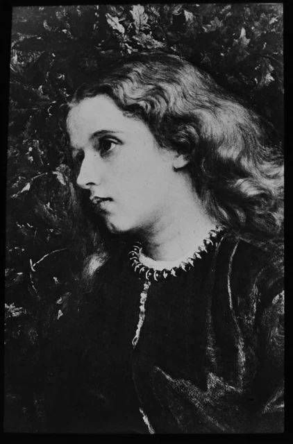 PORTRAIT OF A YOUNG GIRL C1890 VICTORIAN ANTIQUE Magic Lantern Slide