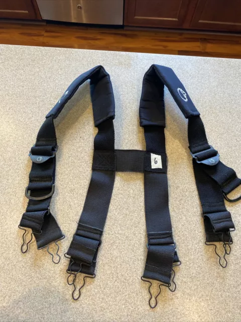Firefighter Padded Suspenders Black Parachute Style Turnout Pants Lion Apparel