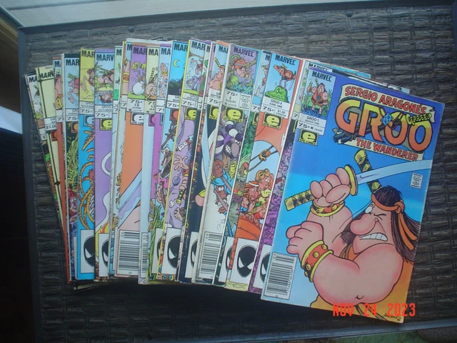 Lot Of 28 Sergio Aragone's Groo The Wanderer Comics - Marvel's Epic  - 1985