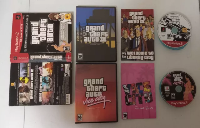GRAND THEFT AUTO Double Pack GTA III & Vice City PS2 game w