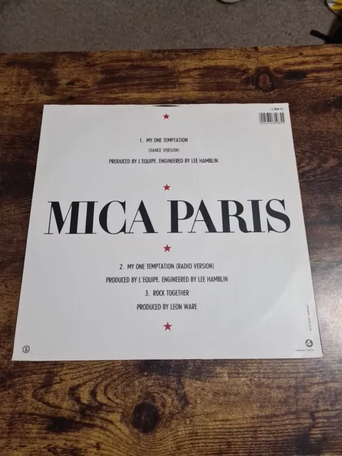 Mica Paris - My One Temptation - 4th & Broadway - 12" 45rpm - 1st Press - UK 2