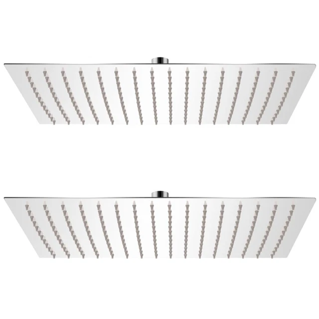 Soffione per Doccia a Pioggia 2pz Acciaio Inossidabile 30x40cm