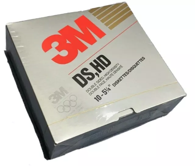 3M 10x 5.25" Floppy Disks Diskettes IBM Formatted 1.44MB DS, HD Vintage Sealed