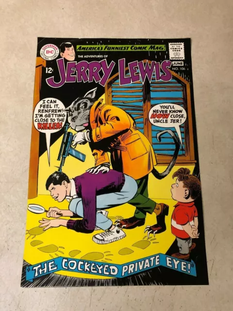 Jerry Lewis #106 art original cover proof 1968 DC comedian COCKEYED PRIVATE EYE