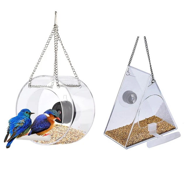 2 Stück Vogelfütterer Futterbehälterkäfig Für Den Außenbereich HD 1080P