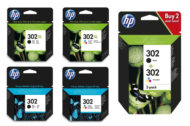 Original HP 302 HP302XL Druckerpatronen Tinte Set Multipack Einzelne OVP Farben