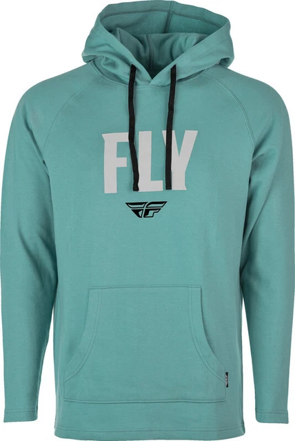 Fly Racing Weekender Pullover Sea Green Grey Hoodie