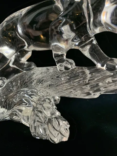 Princess House Jaguar Wonders of the Wild 24% Lead Crystal Figurine Box & Papers 3