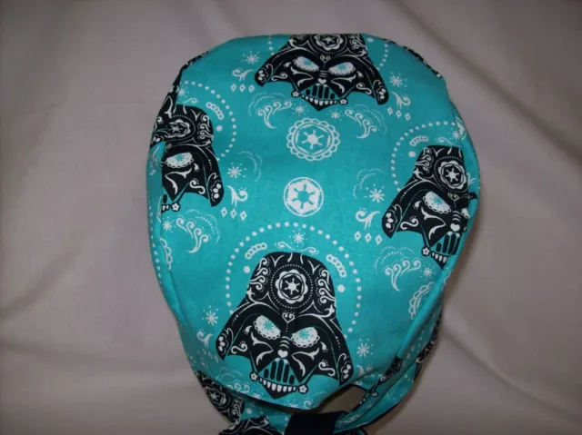 Men/Women Surgical Scrub Cap Lined Star Wars  Sugar Skulls Very Cool 100% Cotton 3