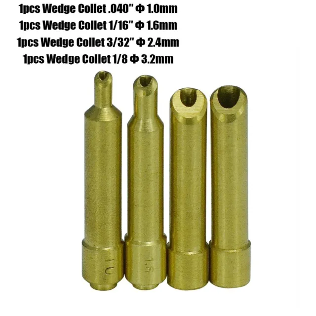 Industry Wedge Collet Kit Wedge Chuck 4 Pcs Accessories TIG Welding Torch