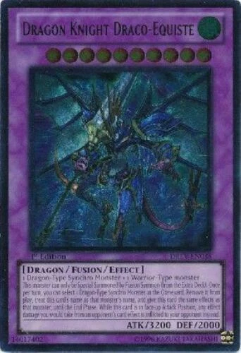 Dragon Knight Draco-Equiste ULTIMATE RARE 1st Edition Yugioh DREV-EN038 Hero LP