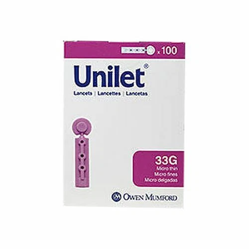 UNILET MICRO THIN 33G Lancets SingleUse Sterile 100 Each 6.38 PicClick