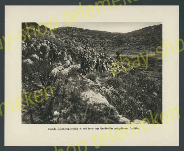 Palästina dt. Kavallerie-Streife Asienkorps Kamele Karawane Nachschub Wüste 1918