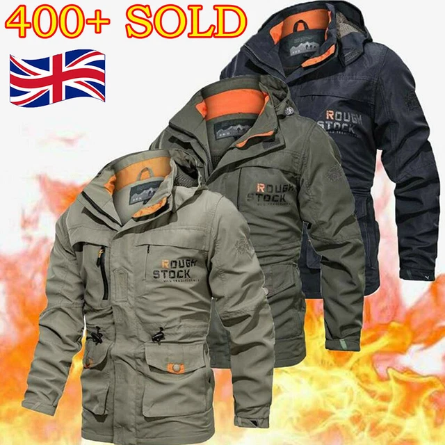Men's Spring Warm Waterproof Military Jacket Outdoor Combat Tactical Hooded Coat