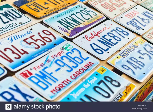 Real License Plates Several States Single Pairs Collectors Artists Mancave Decor