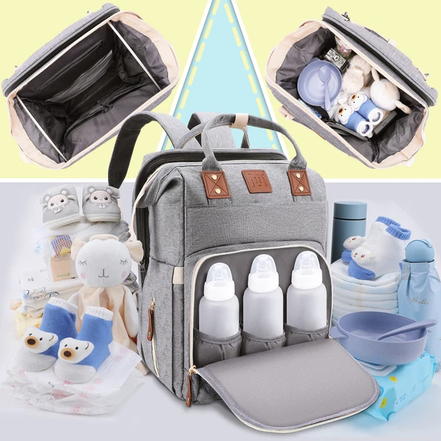 Baby Diaper Bag Backpack Changing Station for Boy Girl Waterproof with USB Port 11
