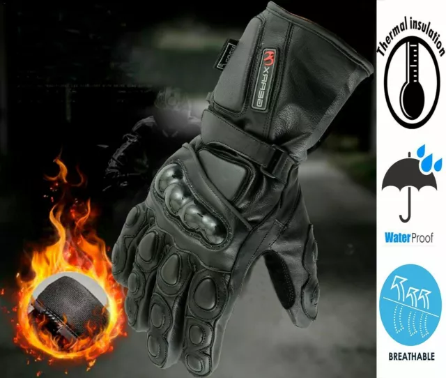 Thermique Imperméable Moto Gants Phalanges Carbone Coque