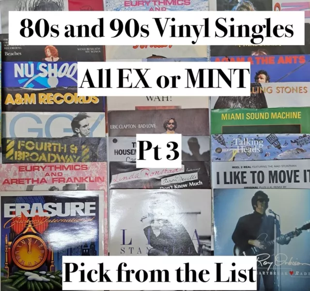 1980s & 1990s Hit Vinyl Singles - Pick from 250 records (All EX or MINT)7" 45rpm