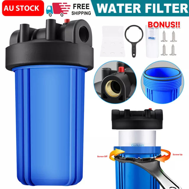 10" x 4.5" Whole House Rain Tank Water Filter 5Mic Bracket with Cartridge Oring