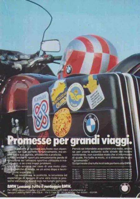 advertising Pubblicità brochure-MOTO BMW  1980--MAXIMOTO-MOTOSPORT EPOCA