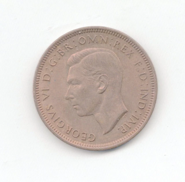 Great Britain Uncirculated 1944 1/2 Penny-Lot Z1