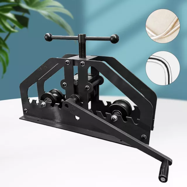 Portable Tube Roll Bender Round Tube Roller Manual Roller Adjustment Heavy-Duty