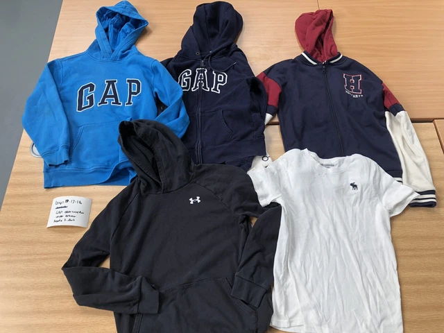 Felpe con cappuccio ragazzi 13-14 anni pacchetto vestiti GAP Abercrombie sotto armatura t-shirt