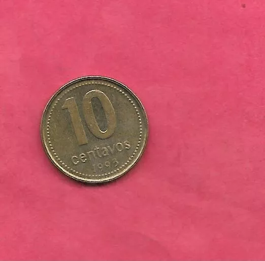 Argentina Km107 1993 Uncirculated-Bu Mint-Unc Old Vintage 10 Centavos Coin