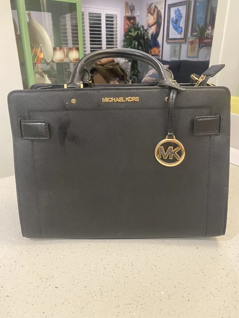 MICHAEL KORS RAYNE Large Tan Saffiano Leather Satchel Bag 70.00