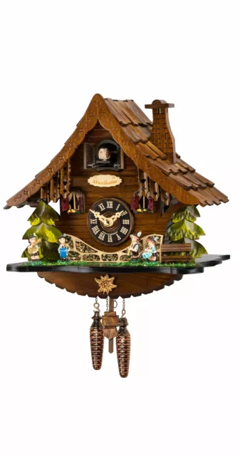 Quartz Cuckoo Clock Black forest house EN 47111 Q NEW