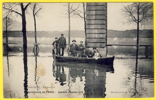 Inondations De 1910 - CPA 75 : PARIS Inondations Métro Gare St Lazare Avec Pub C Edouard A Voir 144394336