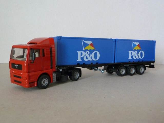 Brekina 55303 - Rimorchio Gommato Stradale Con Carico Container Aperto Db H0