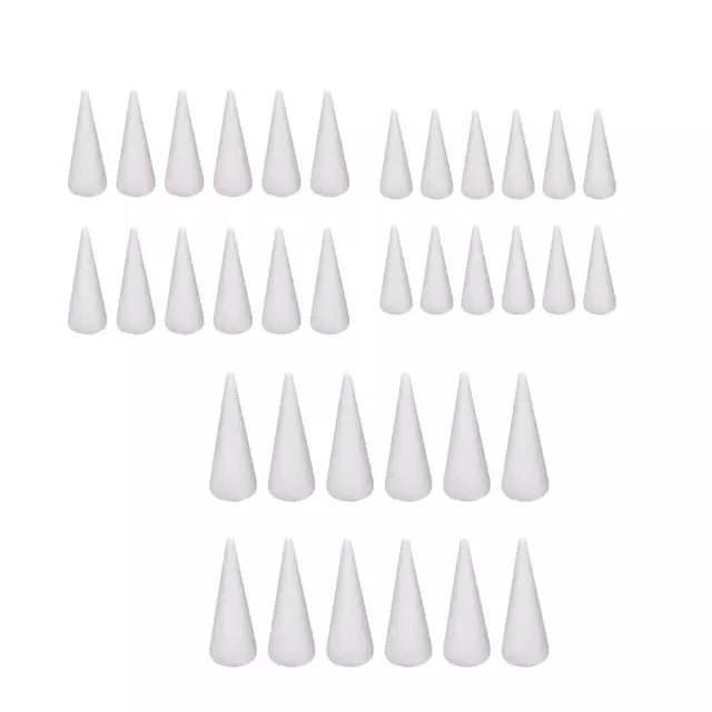 Amagogo Pack of 12 craft foam cones white styrofoam cones DIY Christmas tree