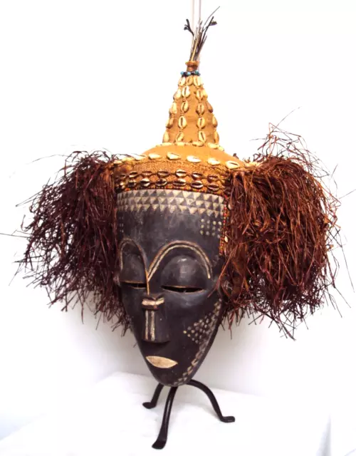 RARE ROYAL KUBA KETE HEADDRESS Mask Lele Ngady Pwoom Itok African Carving!!
