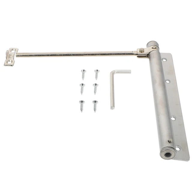 Chiudiporta Automaico Alberts Per Cancelli - Zincato Blu, 100x242 Mm, Con Chiusura Automatica A Vite - Foto 5