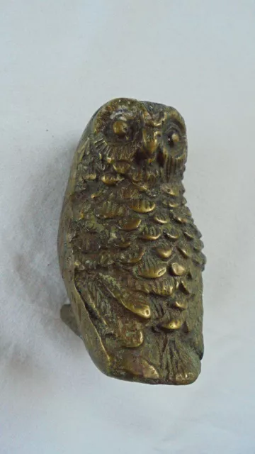 sehr schöne alte Eulenfigur - Messing - Bronze ?