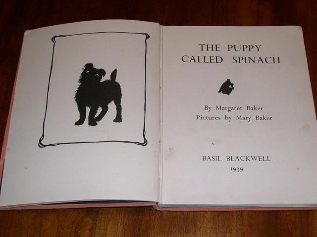 Rare Terrier Dog Story Book "The Puppy Called Spinach" 1St 1939 By Baker