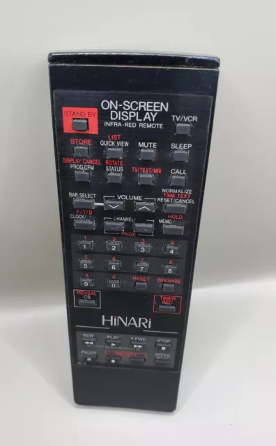 Genuine Hinari Rc-z Infra Red Remote For Tv/vcr