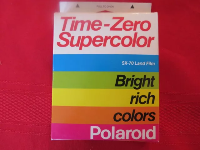 Vintage Sealed NOS Polaroid Time Zero Supercolor SX-70 Land Film-10 EXP.