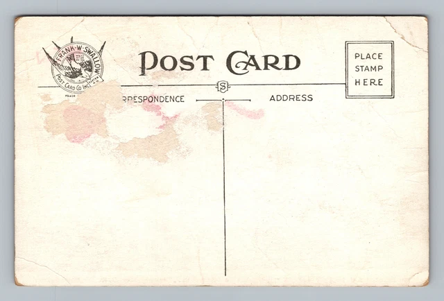 Vintage Hand Colored Postcard Aerial View Lake Winnipesaukee New Hampshire NH 2