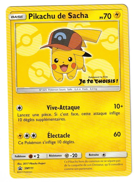 CARTE POKEMON PIKACHU De Sacha Sm111 Promo le Film Je Te Choisis EUR carte-pokemon-pikachu-de-sacha-sm111-promo-le-film-je-te-choisis-eur