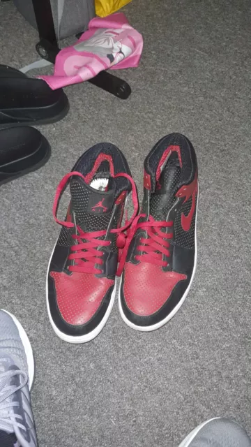 NIKE AIR JORDANS Size 10 Red And Black Has Been Used Not A Lot But