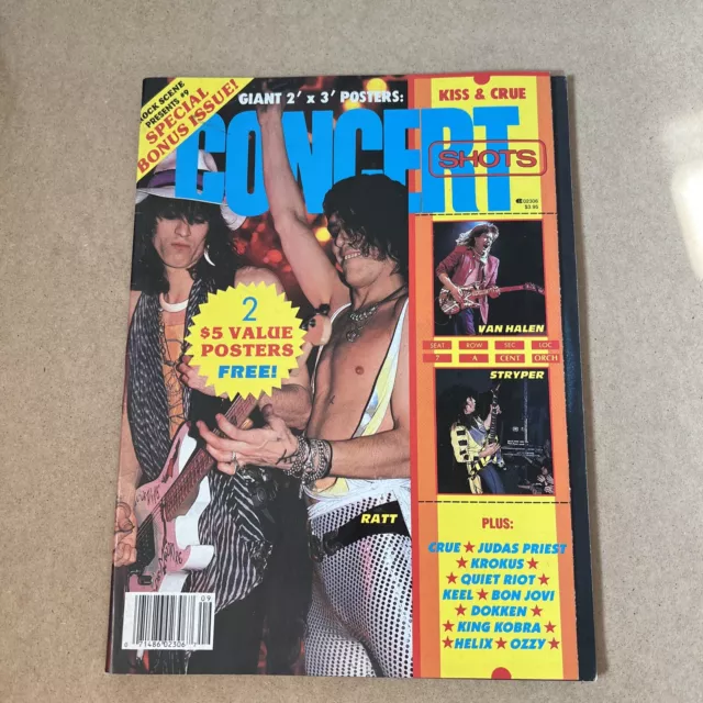 Magazine JAN 1987 Rock Scene Concert Shots RATT Motley Crue Vince Neil Poster